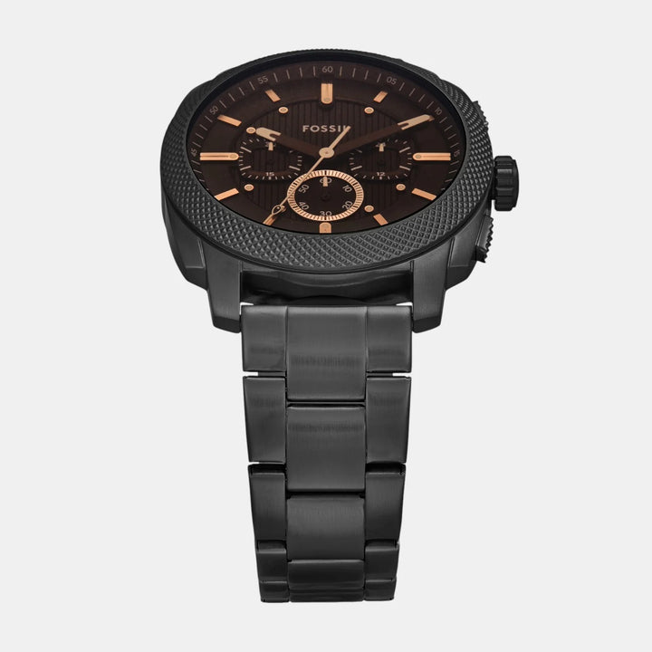 Fossil Machine FS6097 Blue Dial Brown Leather Men&