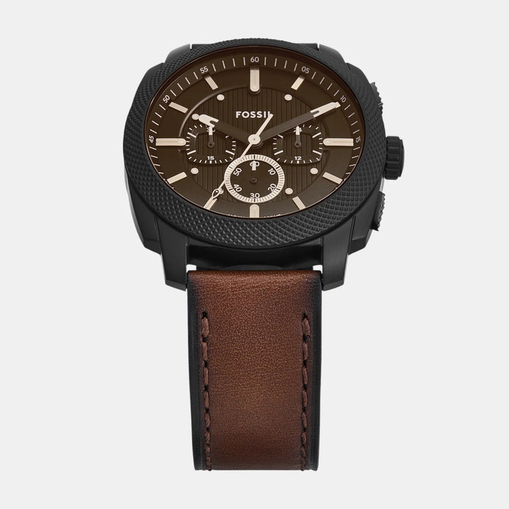 Fossil Machine FS6102SET Watch and Braided Leather Bracelet Men&