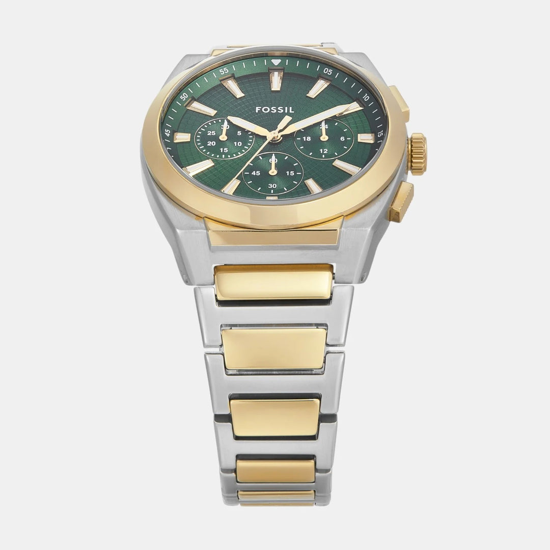 Fossil Everett FS6106 Blue Dial Stainless Steel Men&