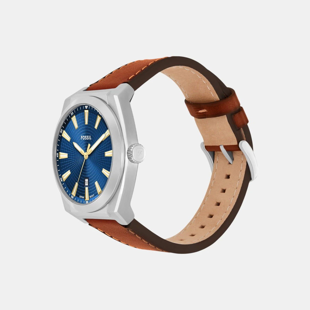Fossil The Everett FS6115 Blue Dial Stainless Steel Men&