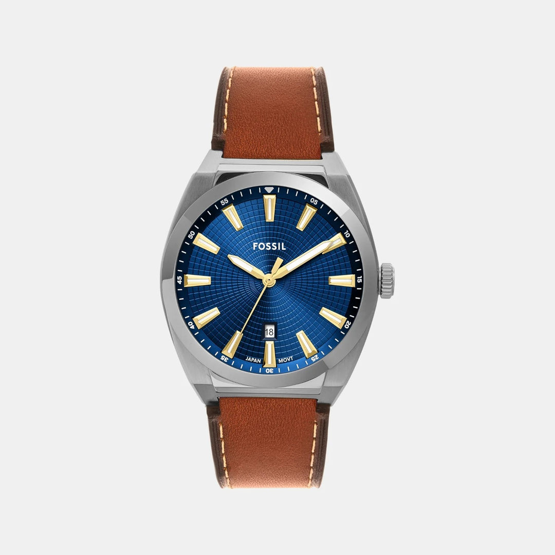 Fossil The Everett FS6115 Blue Dial Stainless Steel Men&