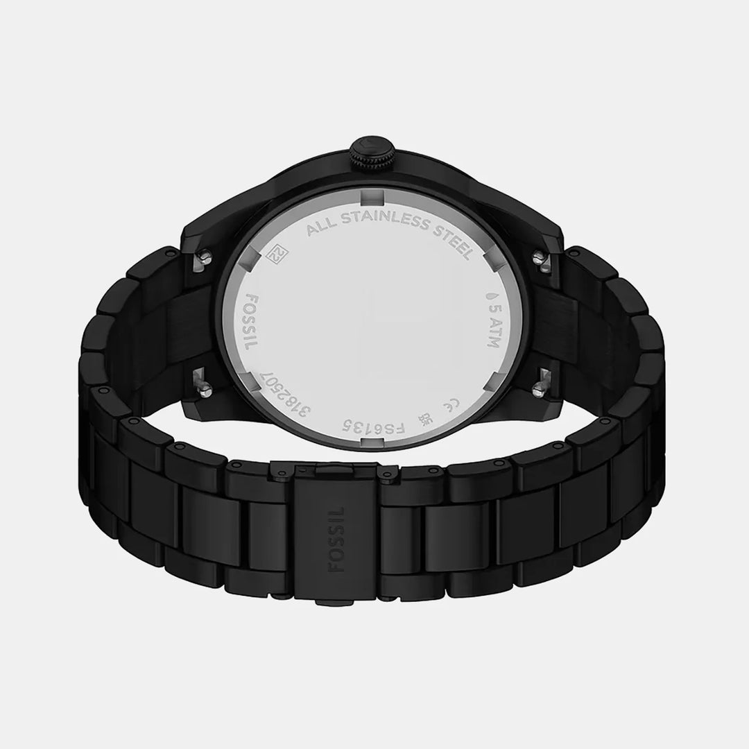 Fossil Harlow FS6135 Rectangular Silver Dial Stainless Steel Men&