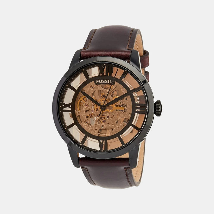 Fossil Townsman ME3098 Automatic Skeleton Dial Silver Stainless Steel Men&