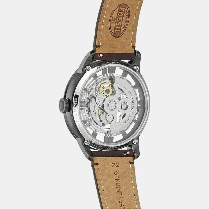 Fossil Townsman ME3098 Automatic Skeleton Dial Silver Stainless Steel Men&