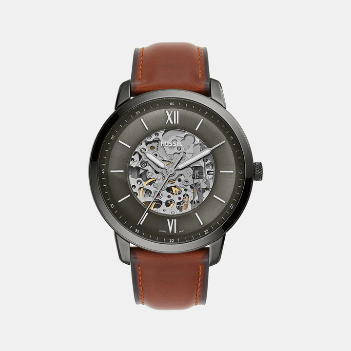 Fossil Neutra ME3161 Automatic Skeleton Dial Blue Leather Men&
