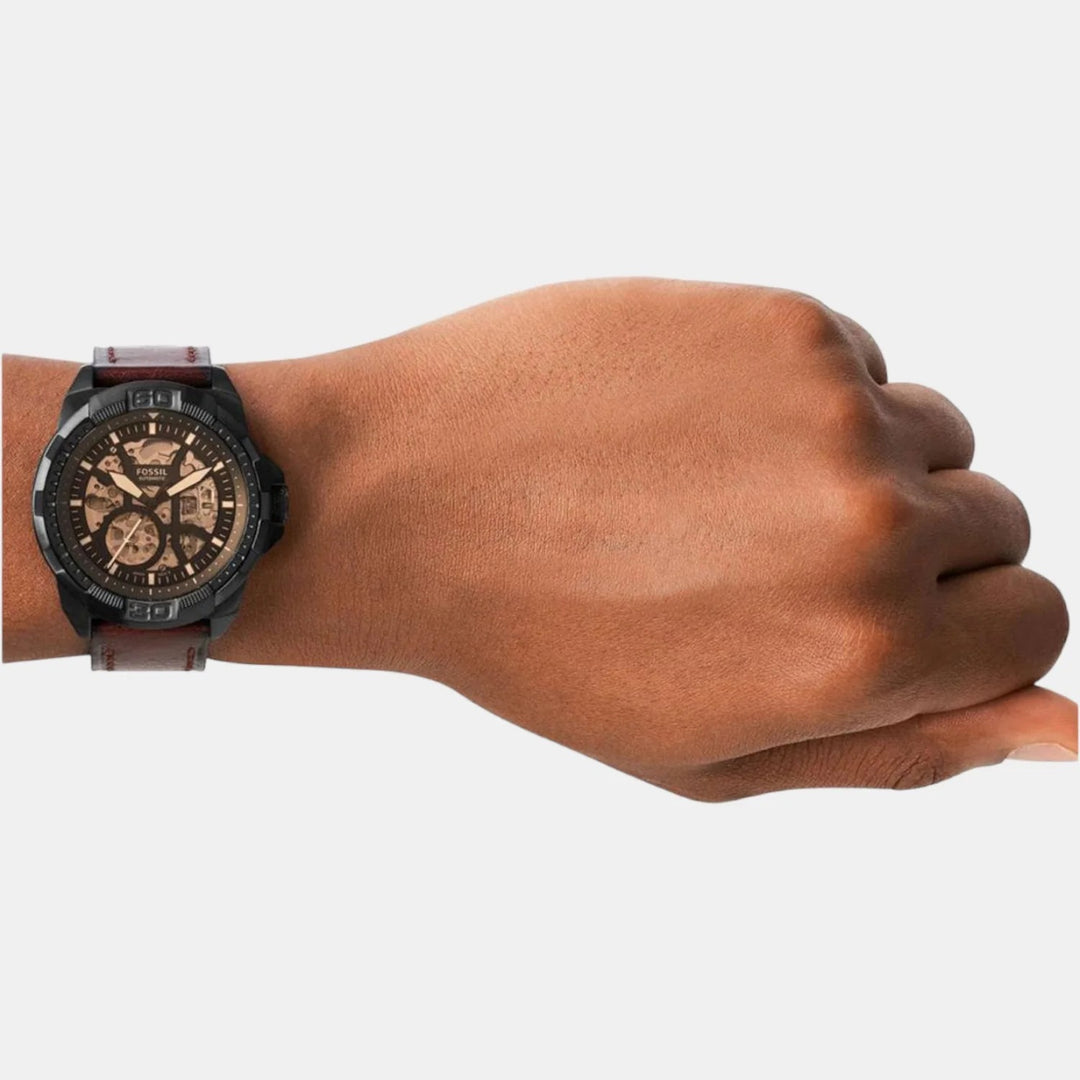 Fossil Inscribe Automatic ME3219 Skeleton Dial Gold-Tone Men&