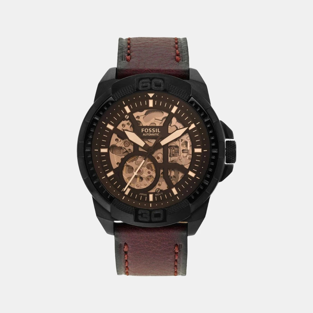 Fossil Inscribe Automatic ME3219 Skeleton Dial Gold-Tone Men&