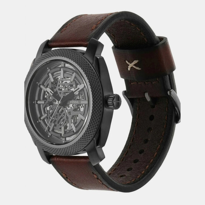 Fossil Heritage Automatic ME3254 Skeleton Dial Silver Stainless Steel Men&