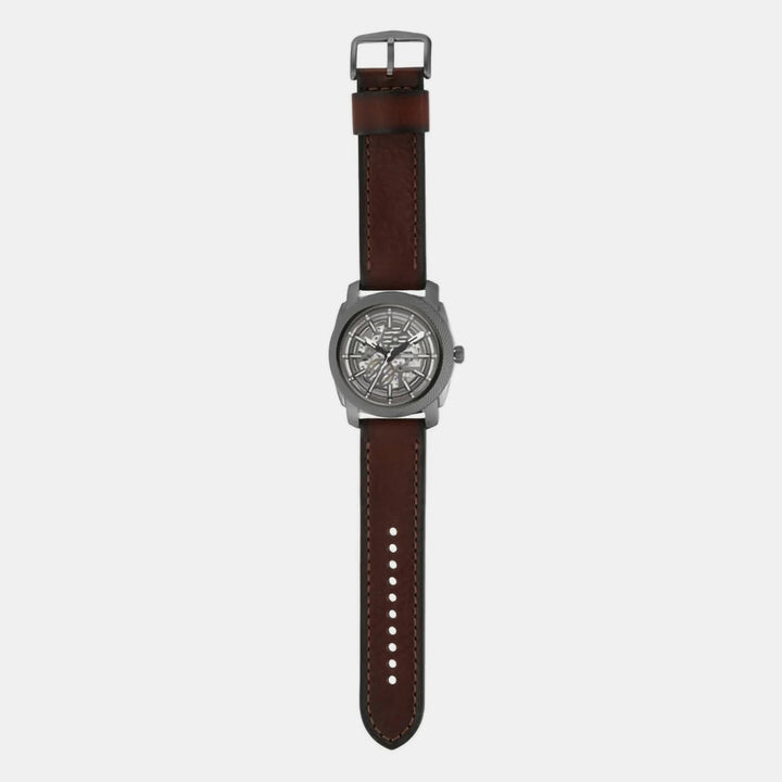 Fossil Heritage Automatic ME3254 Skeleton Dial Silver Stainless Steel Men&