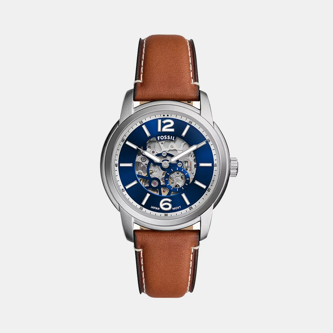 Fossil Neutra Automatic ME3263 Black Dial Brown Leather Men&