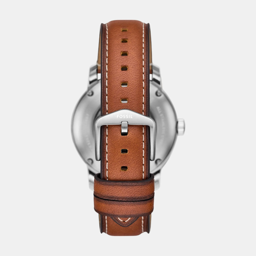 Fossil Neutra Automatic ME3263 Black Dial Brown Leather Men&