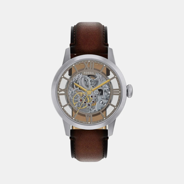 Fossil Machine Automatic ME3270 Skeleton Dial Black Silicone Men&