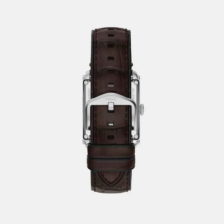 Fossil Carraway Automatic ME3272 Silver Dial Brown Leather Men&