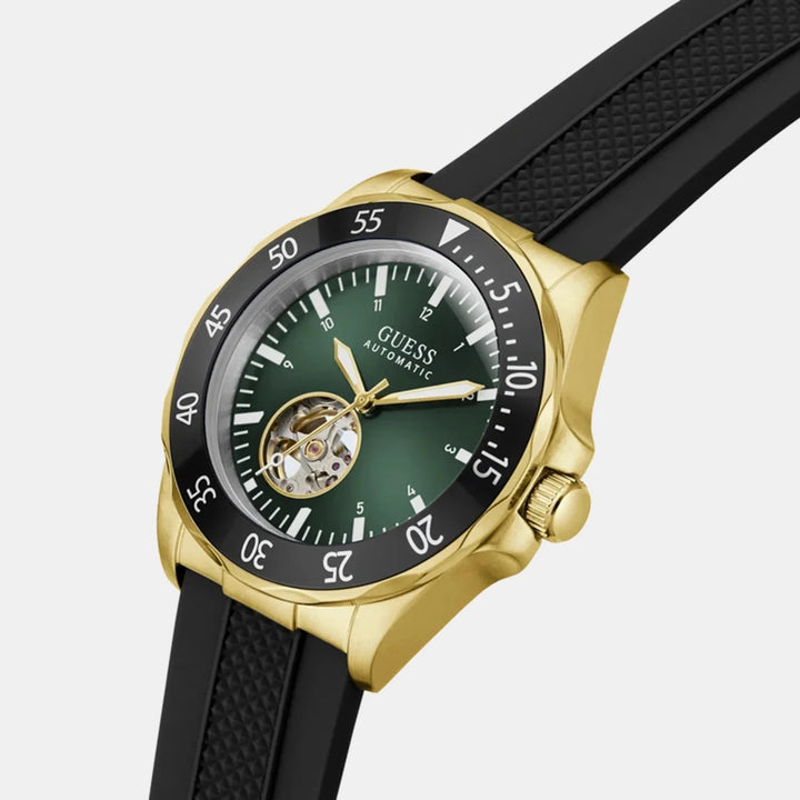 Guess Men Automatic Watch GW1131G2 – Green Dial Silicone