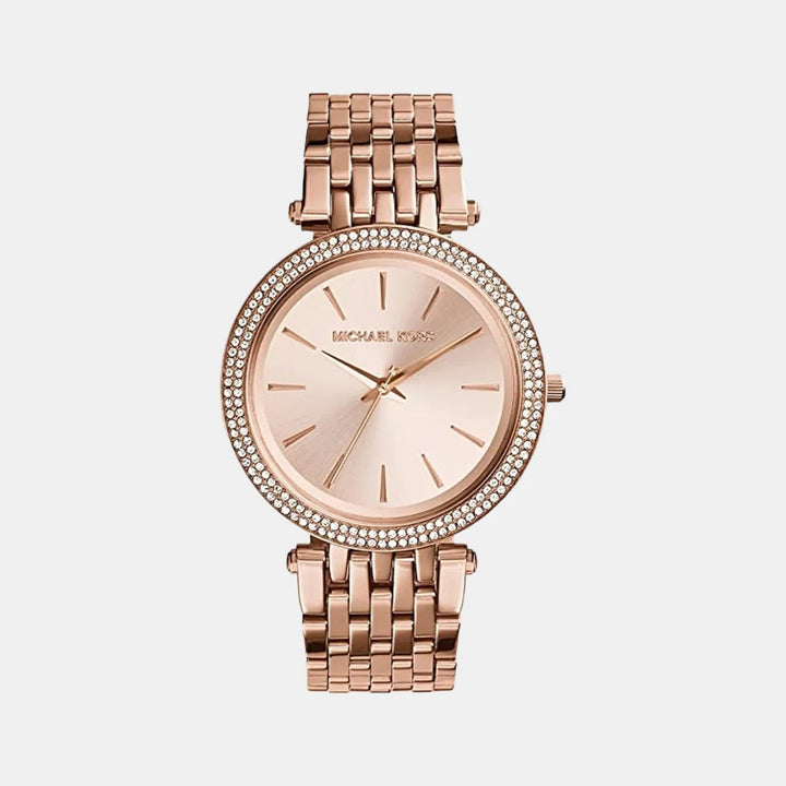 Michael Kors Darci MK3192 Rose Gold-Tone Glitz Bezel Women&