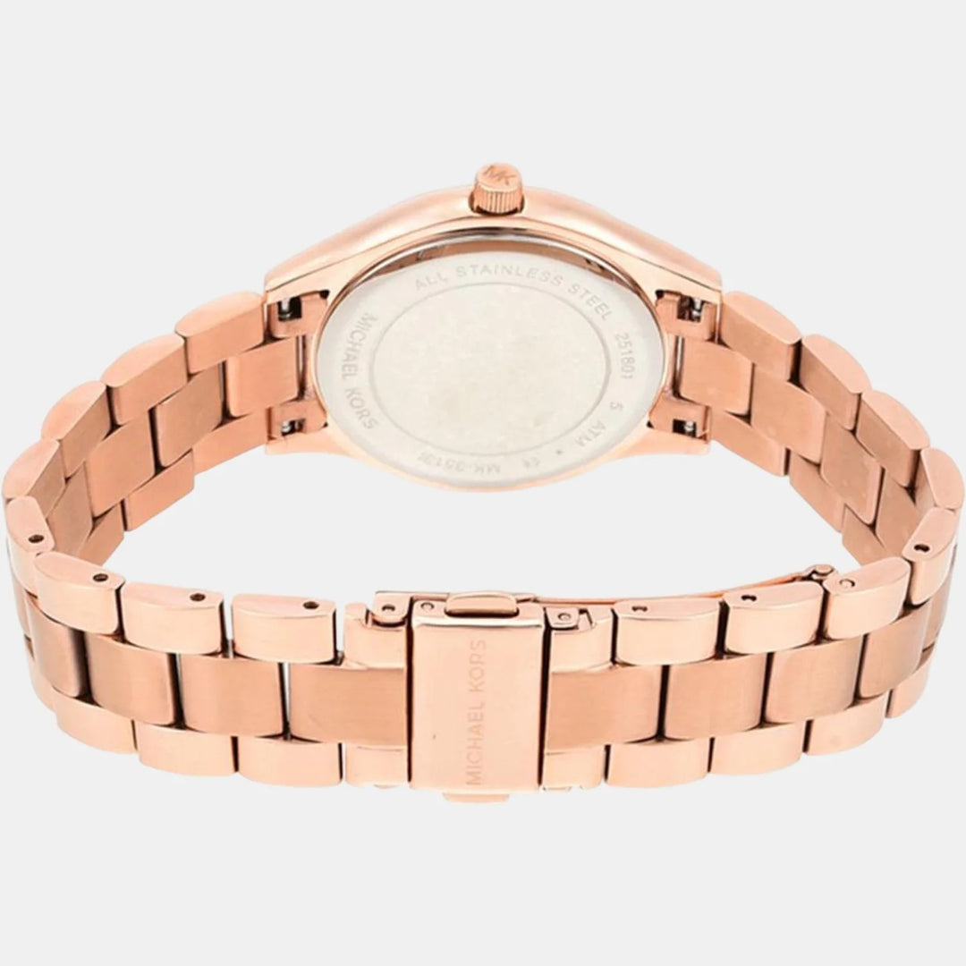 Michael Kors Slim Runway MK3513 Gold-Tone Stainless Steel Women&
