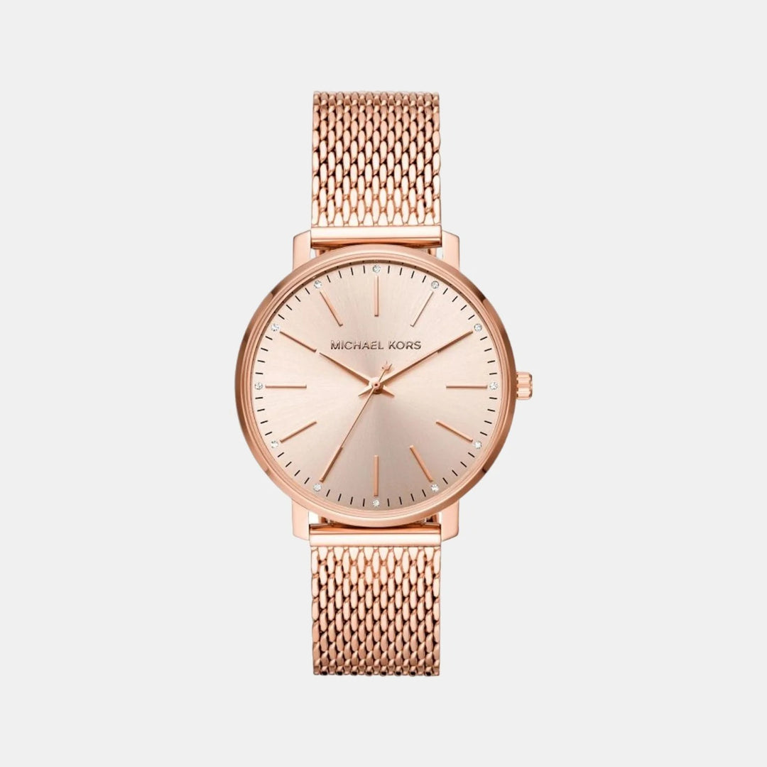 Michael Kors Pyper MK4340 Rose Gold-Tone Logo Dial Women&