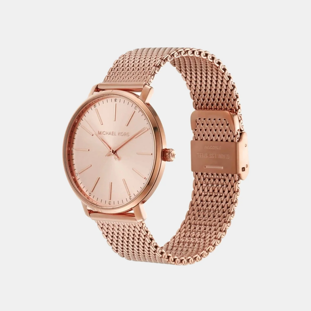Michael Kors Pyper MK4340 Rose Gold-Tone Logo Dial Women&