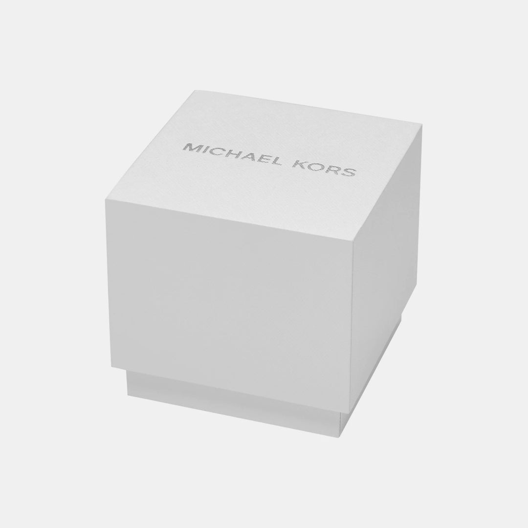 Michael Kors Harlowe MK4709 Rectangular Silver-Tone Pavé Women&