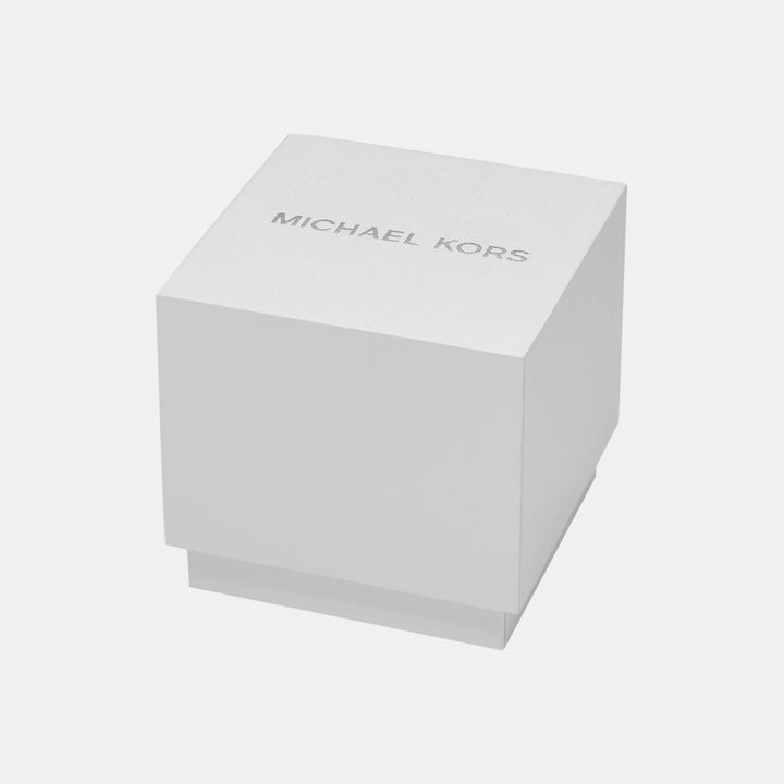 Michael Kors Harlowe MK4709 Rectangular Silver-Tone Pavé Women&