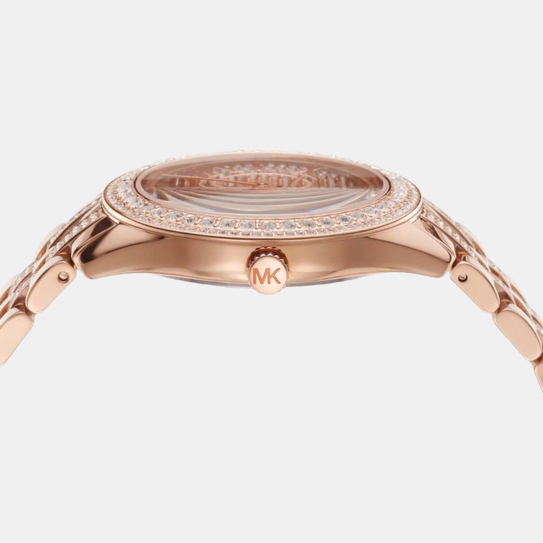 Michael Kors Emery MK4710 Rectangular Gold-Tone Pavé Women&