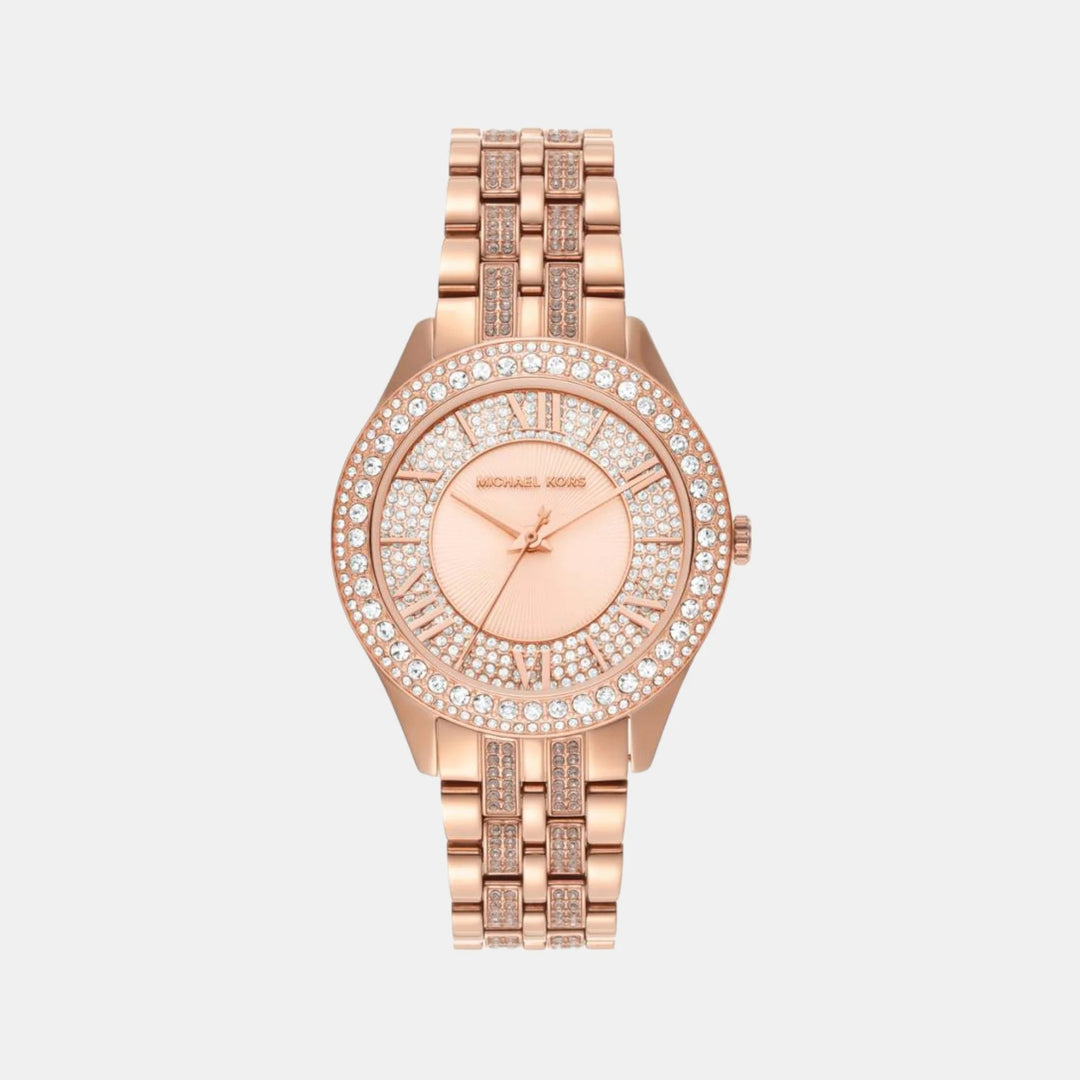Michael Kors Emery MK4710 Rectangular Gold-Tone Pavé Women&