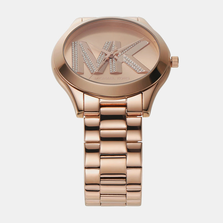 Michael Kors Lennox MK4733 Silver-Tone Logo Dial Women&