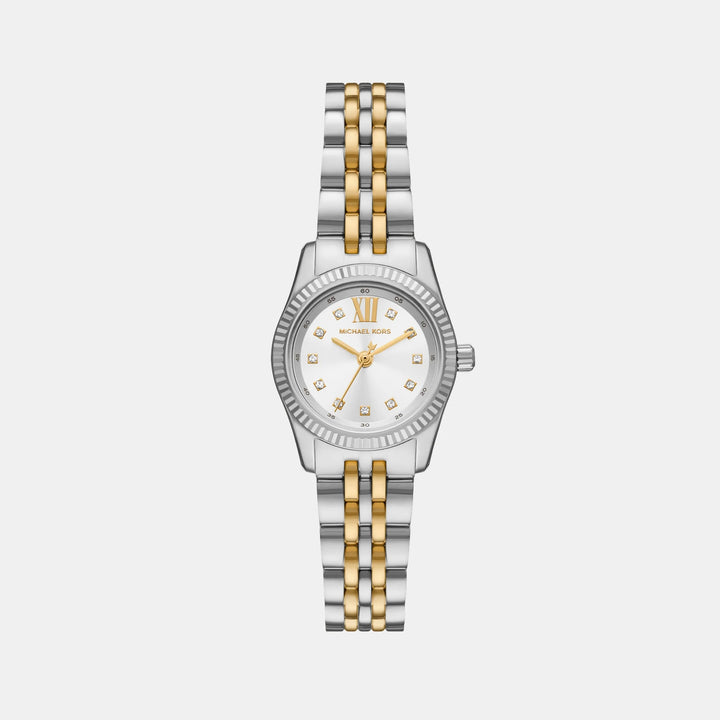 Michael Kors Lexington MK4740 Pavé Silver-Tone Stainless Steel Women&