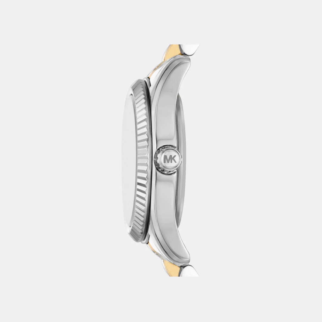 Michael Kors Lexington MK4740 Pavé Silver-Tone Stainless Steel Women&