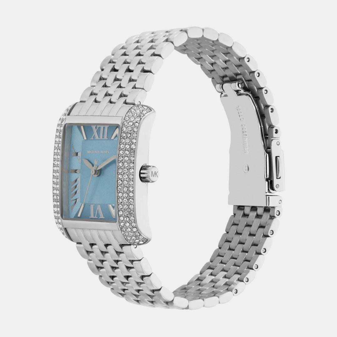 Michael Kors Camille MK4829 Silver-Tone Pavé Stainless Steel Women&