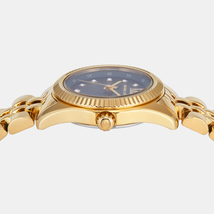 Michael Kors Lexington MK4842 Rose Gold-Tone Pavé Bezel Women&