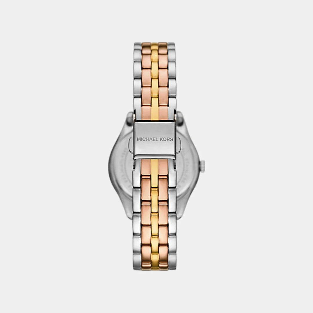 Michael Kors Harlowe MK4846 Silver-Tone Pavé Bezel Women&