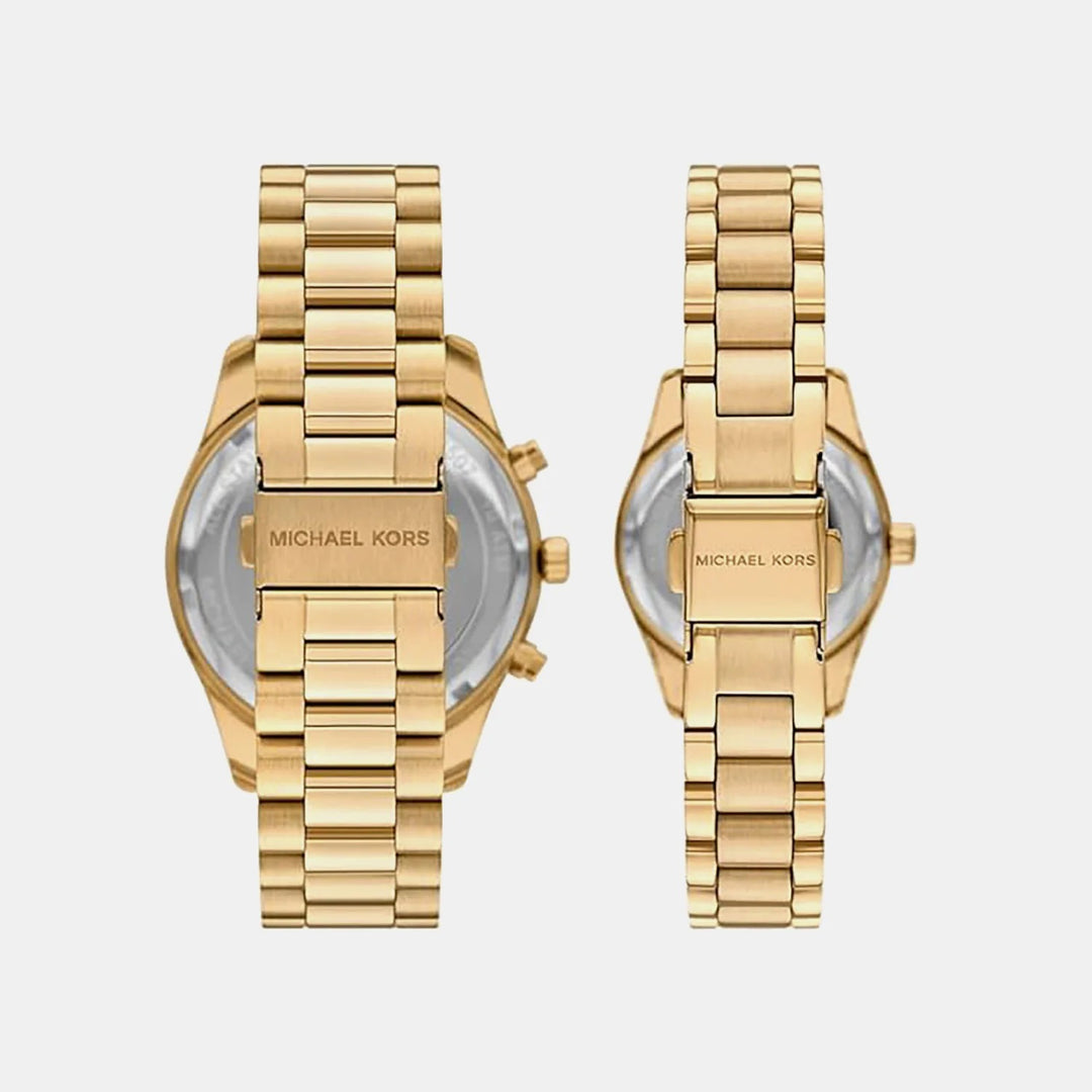 Michael Kors Lexington MK4950SET Gold-Tone Watch and Bracelet Women&
