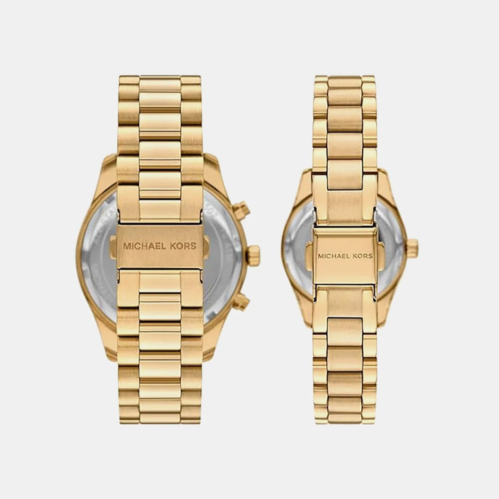 Michael Kors Lexington MK4950SET Gold-Tone Watch and Bracelet Women&