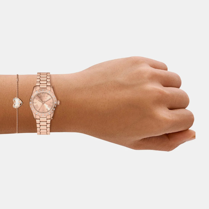 Michael Kors Lexington MK4994SET Watch and Heart Bracelet Gold-Tone Gift Set