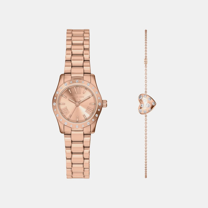 Michael Kors Lexington MK4994SET Watch and Heart Bracelet Gold-Tone Gift Set
