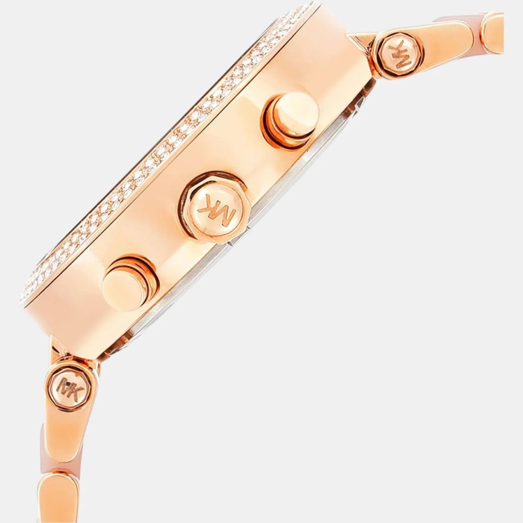 Michael Kors Parker MK5896 Rose Gold-Tone Acetate Pavé Women&