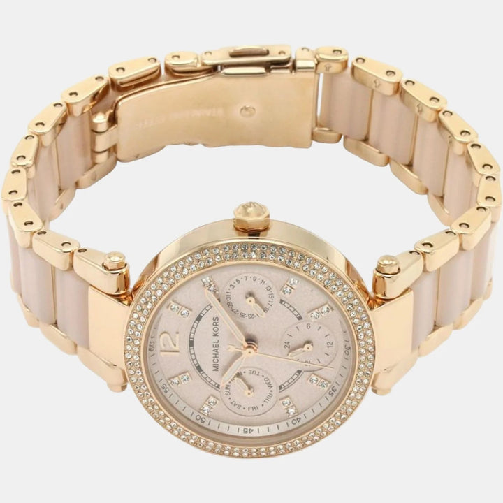 Michael Kors Mini Parker MK6110 Rose Gold-Tone Pavé Women&
