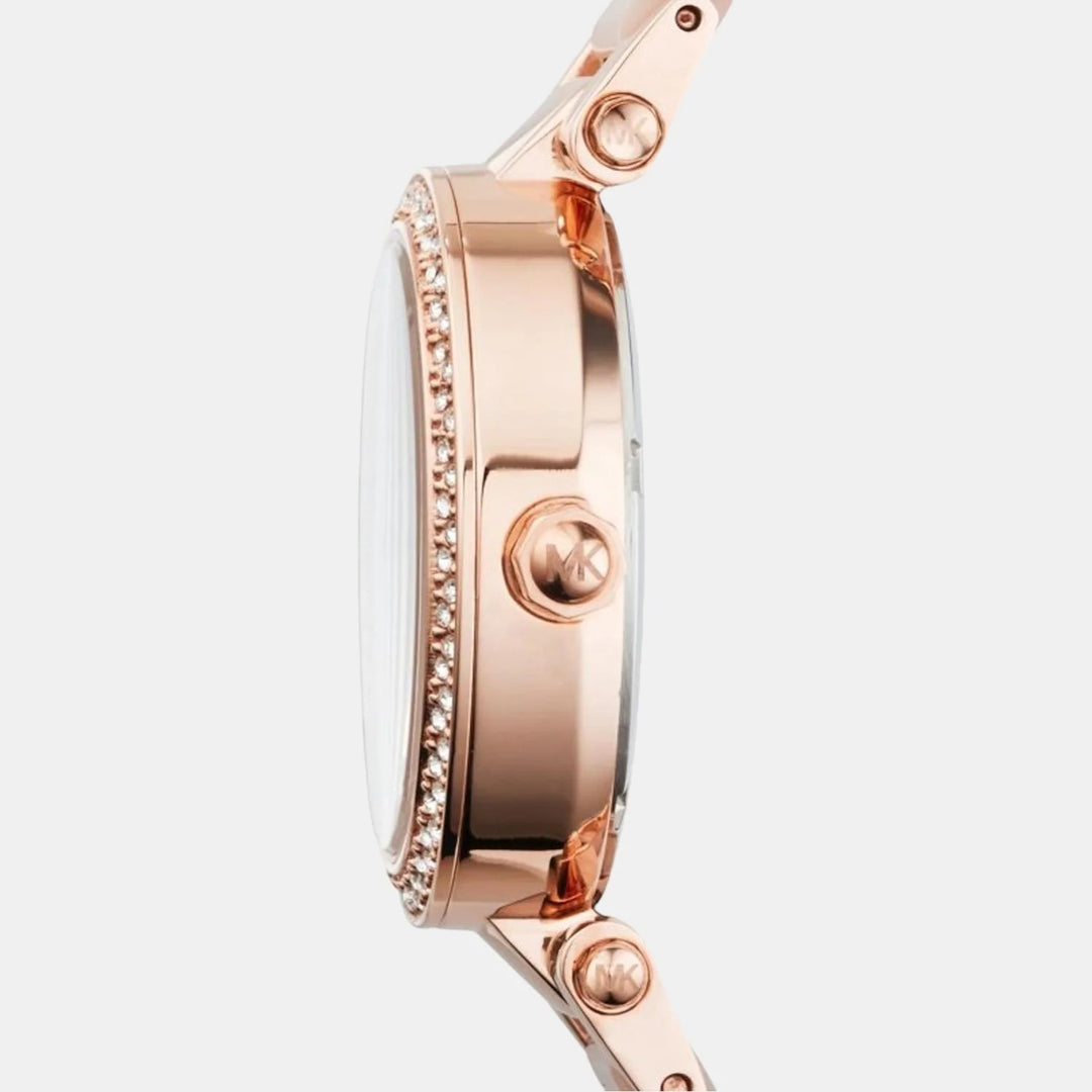 Michael Kors Mini Parker MK6110 Rose Gold-Tone Pavé Women&