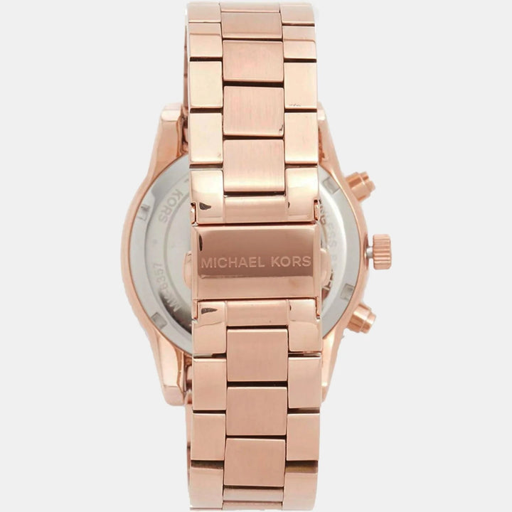 Michael Kors Bryant MK6357 Rose Gold-Tone Pavé Chronograph Women&