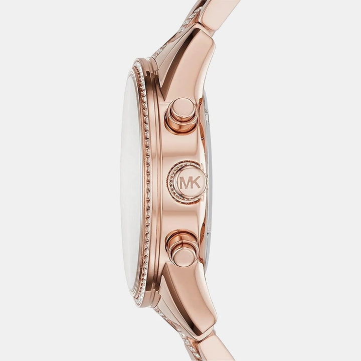 Michael Kors Bryant MK6485 Rose Gold-Tone Pavé Acetate Women&
