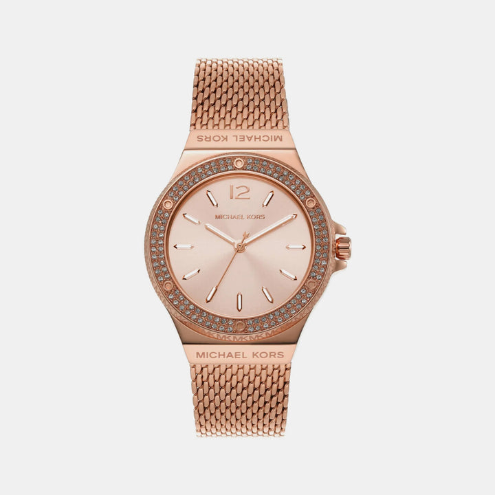 Michael Kors Lennox MK7336 Rose Gold-Tone Acetate Pavé Women&