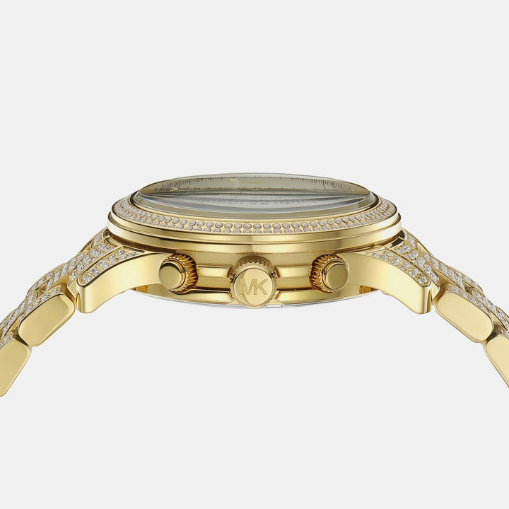Michael Kors Sage MK7435 Gold-Tone Pavé Stainless Steel Women&