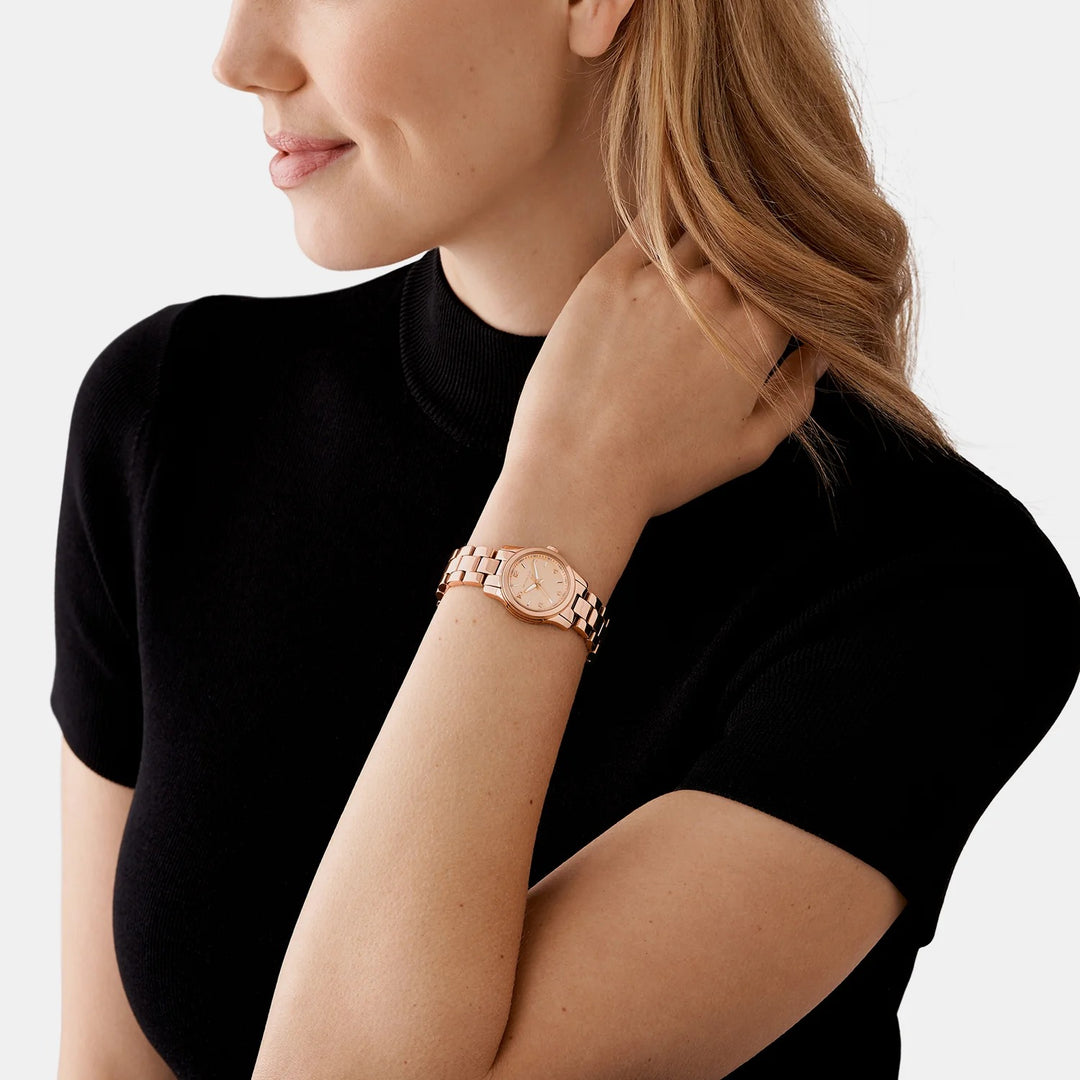 Michael Kors Everest MK7458 Gold-Tone Pavé Stainless Steel Women&