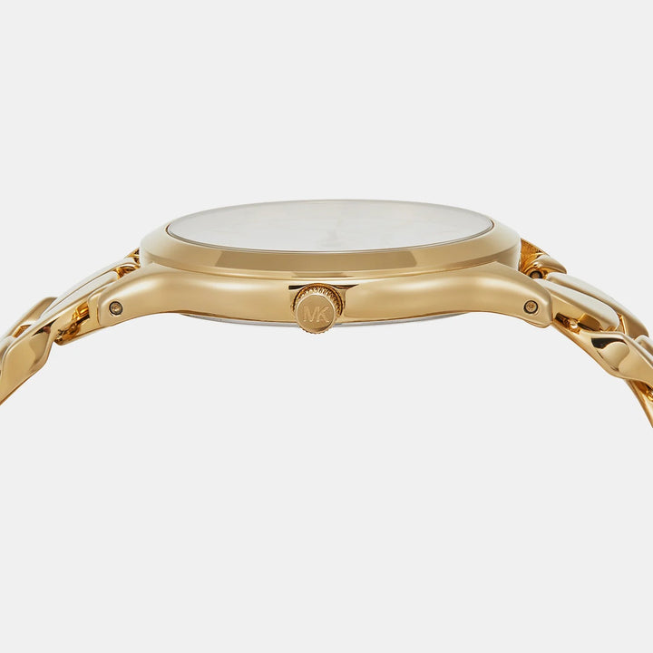 Michael Kors Runway MK7472 Gold-Tone Logo Dial Women&