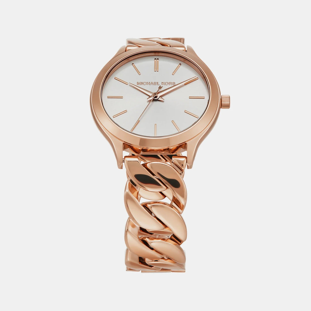 Michael Kors Runway MK7473 Silver-Tone Logo Dial Women&