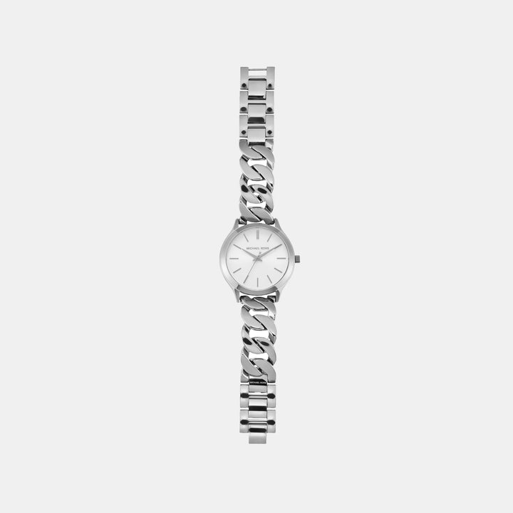 Michael Kors Slim Runway MK7474 Rose Gold-Tone Logo Dial Women&