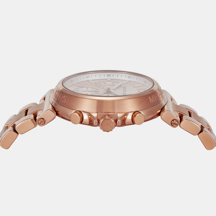 Michael Kors Maren MK7494 Rose Gold-Tone Logo Pavé Women&