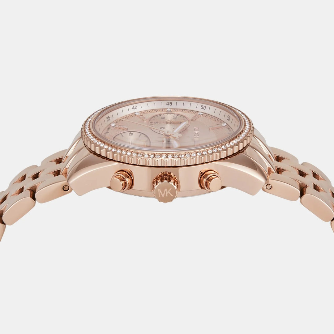 Michael Kors Runway MK7531 Gold-Tone Baguette Bezel Women&