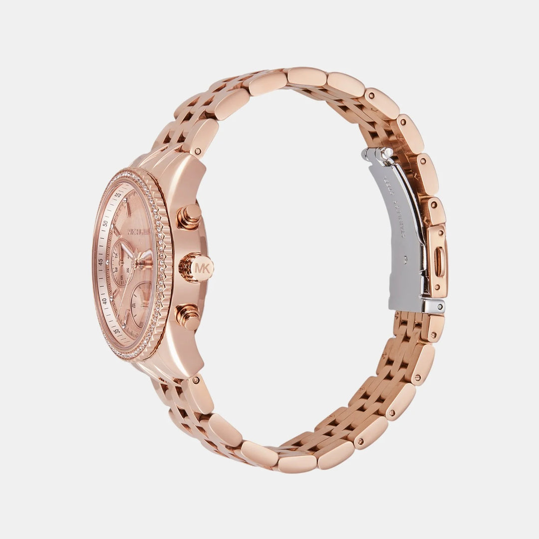 Michael Kors Runway MK7531 Gold-Tone Baguette Bezel Women&